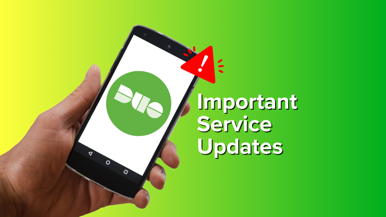 duo service update graphic