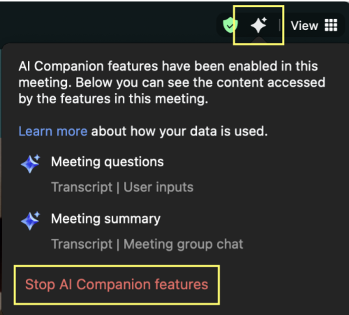 Zoom AI Companion screenshot